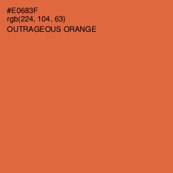#E0683F - Outrageous Orange Color Image