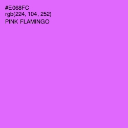 #E068FC - Pink Flamingo Color Image
