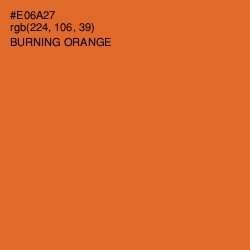 #E06A27 - Burning Orange Color Image