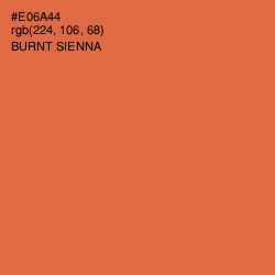 #E06A44 - Burnt Sienna Color Image