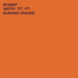 #E06B2F - Burning Orange Color Image