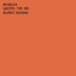 #E06C44 - Burnt Sienna Color Image