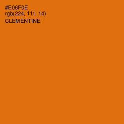 #E06F0E - Clementine Color Image
