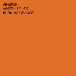 #E06F29 - Burning Orange Color Image