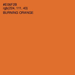 #E06F2B - Burning Orange Color Image