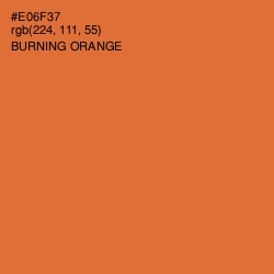 #E06F37 - Burning Orange Color Image