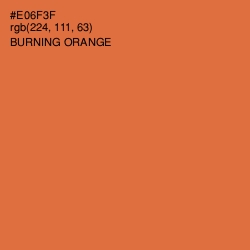 #E06F3F - Burning Orange Color Image