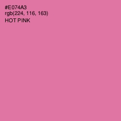 #E074A3 - Hot Pink Color Image