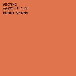 #E0754C - Burnt Sienna Color Image