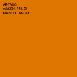 #E07602 - Mango Tango Color Image