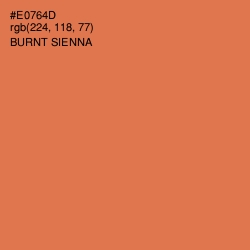 #E0764D - Burnt Sienna Color Image