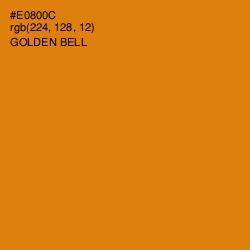 #E0800C - Golden Bell Color Image