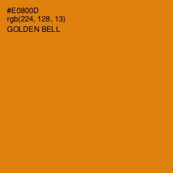 #E0800D - Golden Bell Color Image