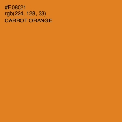 #E08021 - Carrot Orange Color Image