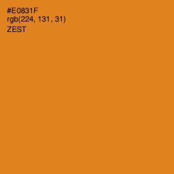 #E0831F - Zest Color Image
