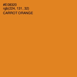 #E08320 - Carrot Orange Color Image