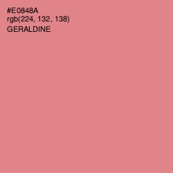 #E0848A - Geraldine Color Image