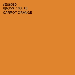 #E0852D - Carrot Orange Color Image