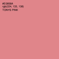 #E0858A - Tonys Pink Color Image