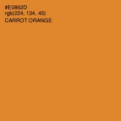 #E0862D - Carrot Orange Color Image