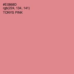 #E0868D - Tonys Pink Color Image