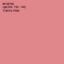 #E0878C - Tonys Pink Color Image
