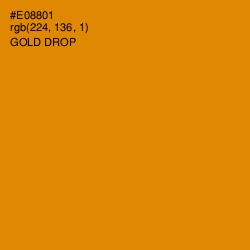 #E08801 - Gold Drop Color Image