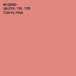 #E08880 - Tonys Pink Color Image