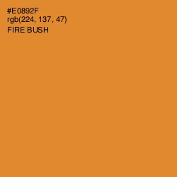 #E0892F - Fire Bush Color Image