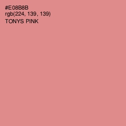 #E08B8B - Tonys Pink Color Image