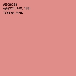 #E08C88 - Tonys Pink Color Image