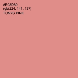 #E08D89 - Tonys Pink Color Image