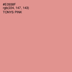 #E0938F - Tonys Pink Color Image