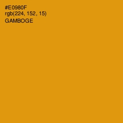 #E0980F - Gamboge Color Image