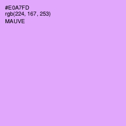#E0A7FD - Mauve Color Image