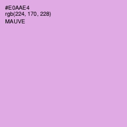 #E0AAE4 - Mauve Color Image