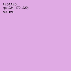 #E0AAE5 - Mauve Color Image