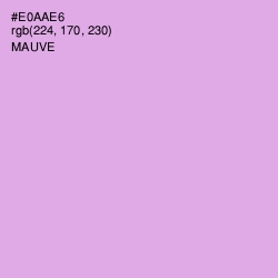 #E0AAE6 - Mauve Color Image
