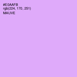 #E0AAFB - Mauve Color Image