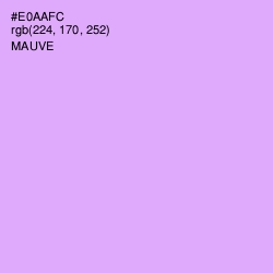 #E0AAFC - Mauve Color Image