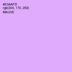 #E0AAFD - Mauve Color Image