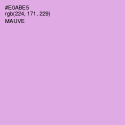 #E0ABE5 - Mauve Color Image