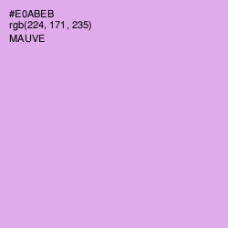 #E0ABEB - Mauve Color Image