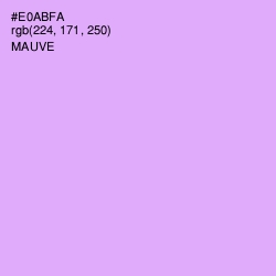 #E0ABFA - Mauve Color Image