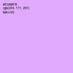 #E0ABFB - Mauve Color Image