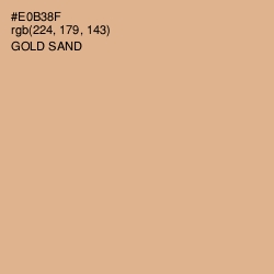 #E0B38F - Gold Sand Color Image