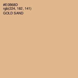 #E0B68D - Gold Sand Color Image