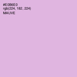 #E0B6E0 - Mauve Color Image