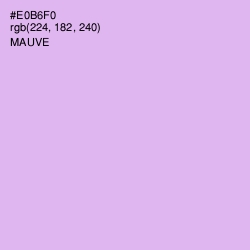 #E0B6F0 - Mauve Color Image
