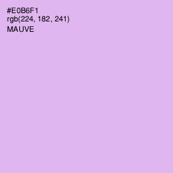 #E0B6F1 - Mauve Color Image